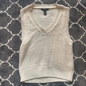 Forever 21 Knot Vest (Small) Ivory
